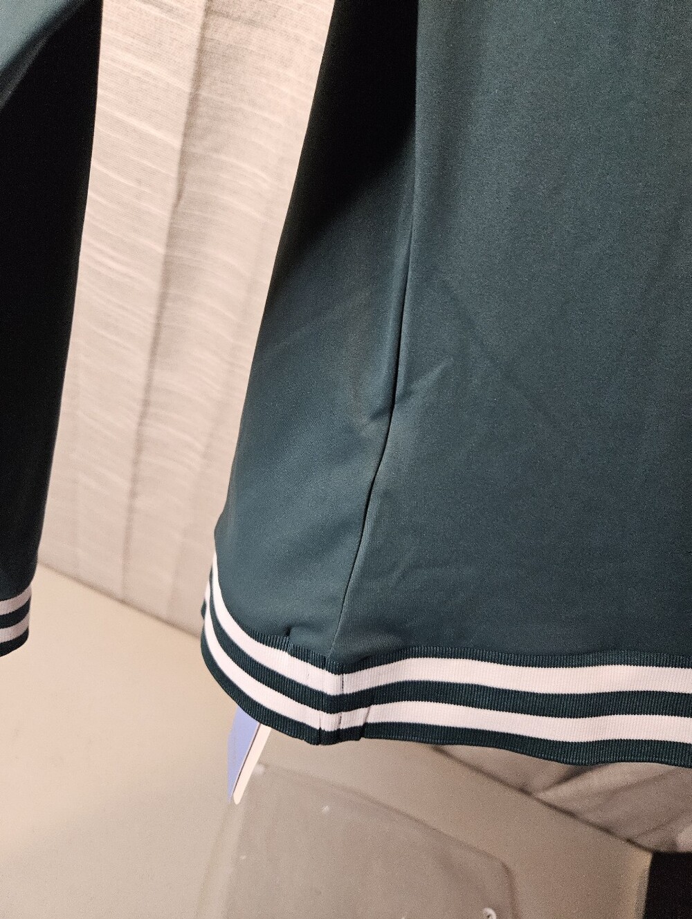 ACEGOLFS Navycore Long Sleeve Golf Shirt Quarterzip UPF50+ Green Small New - Picture 11 of 15